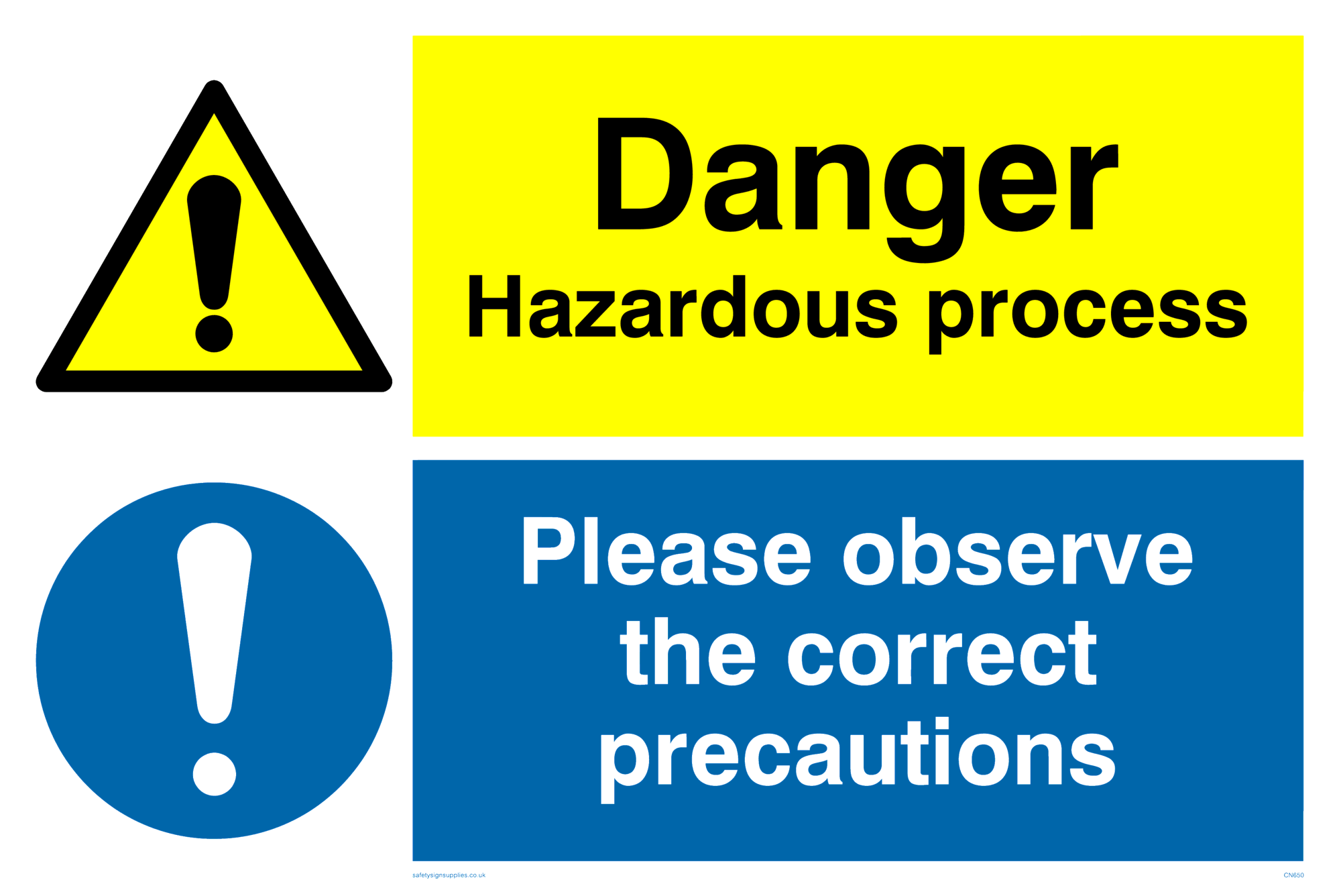 Danger hazardous process sign from Safety Sign Supplies