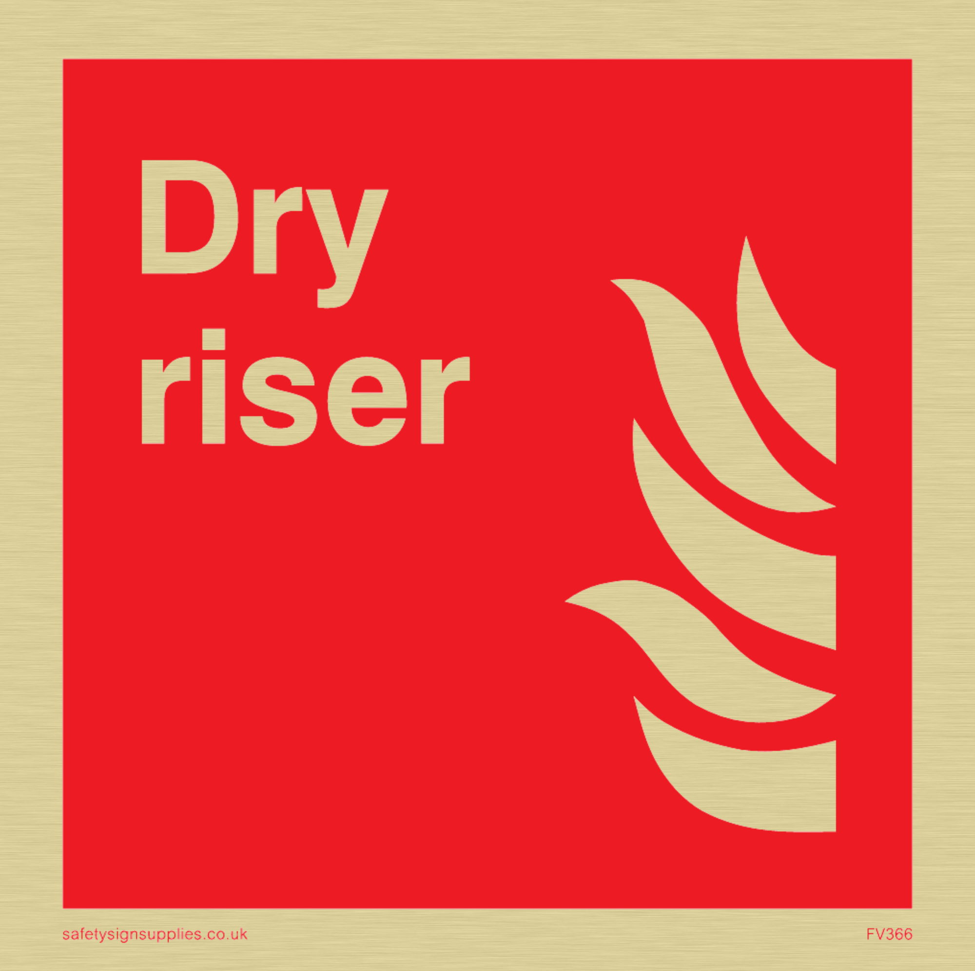 Dry riser sign from Safety Sign Supplies