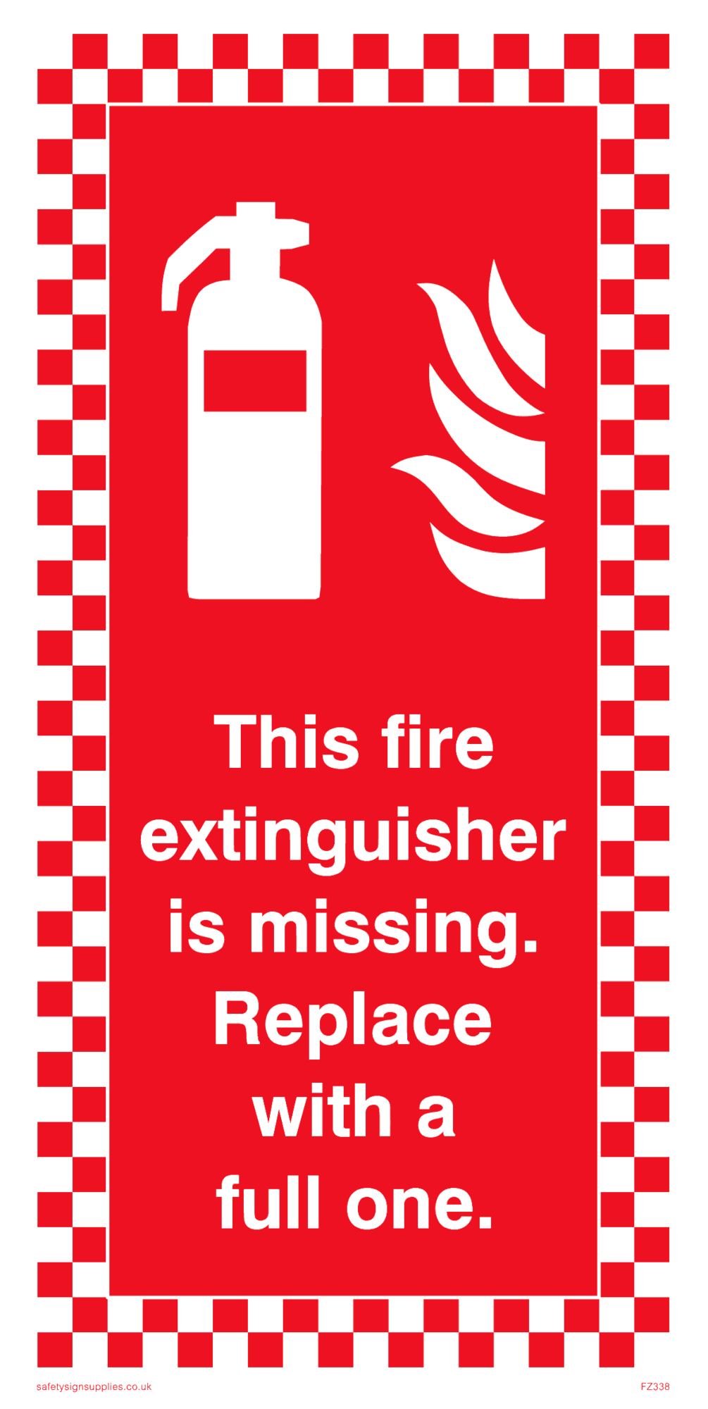 Msiing Sign FZ338: Fire extinguisher missing sign – Viking Signs