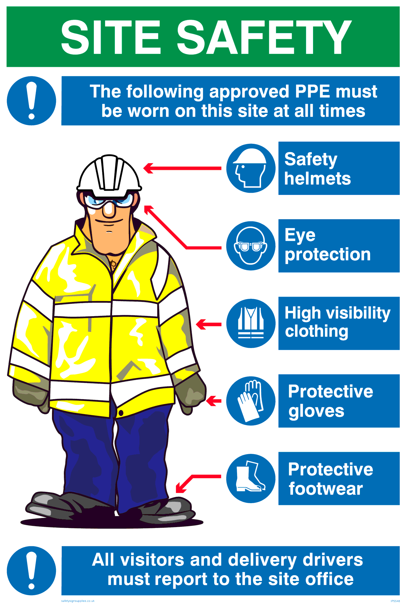 PPE Sign With Graphic From Safety Sign Supplies PPE Sign With Graphic From Safety Sign Supplies