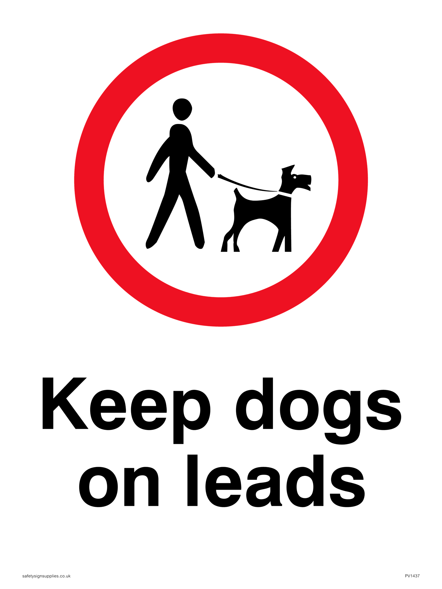 Keep dogs on leads from Safety Sign Supplies