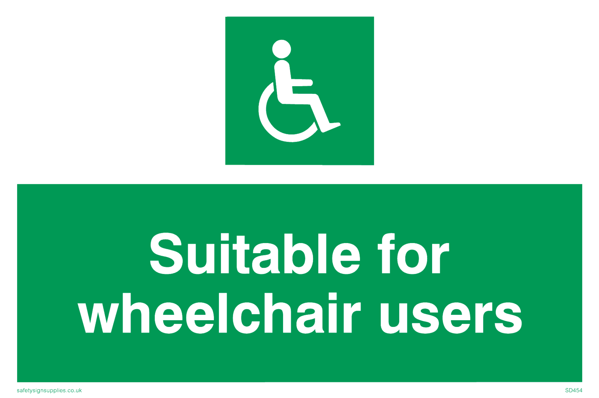 suitable for wheelchair users from Safety Sign Supplies