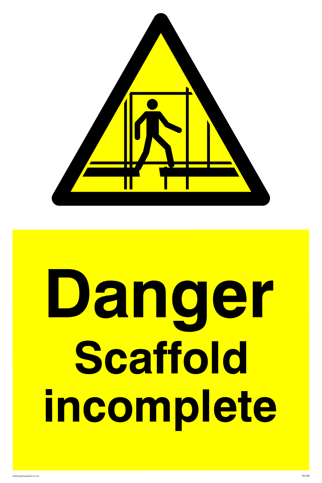 danger scaffolding from Safety Sign Supplies