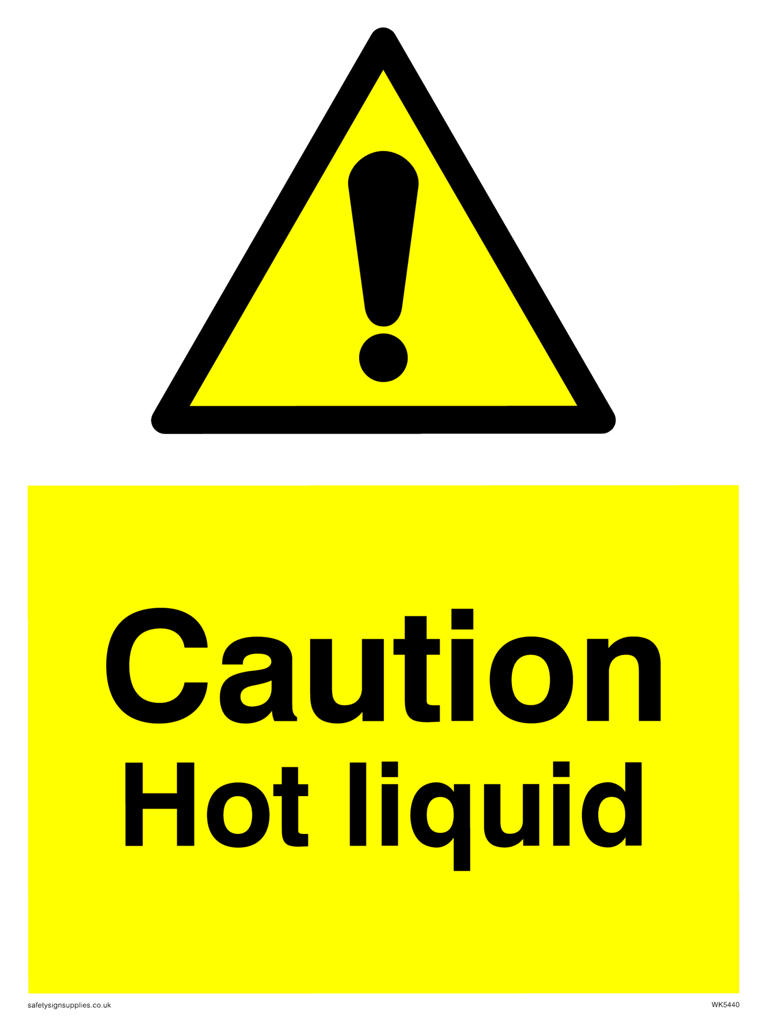 Caution Hot liquid from Safety Sign Supplies