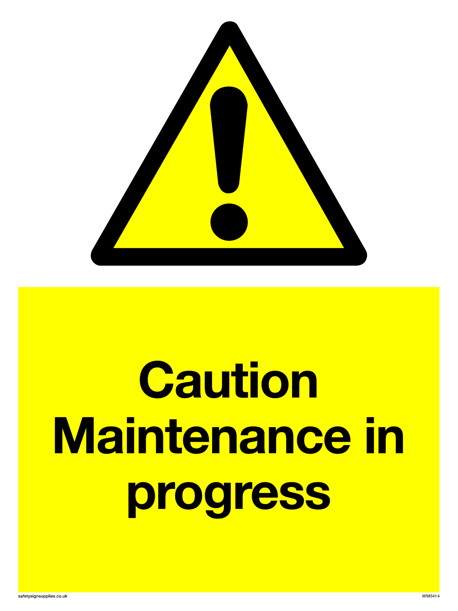 Caution Maintenance in progress from Safety Sign Supplies