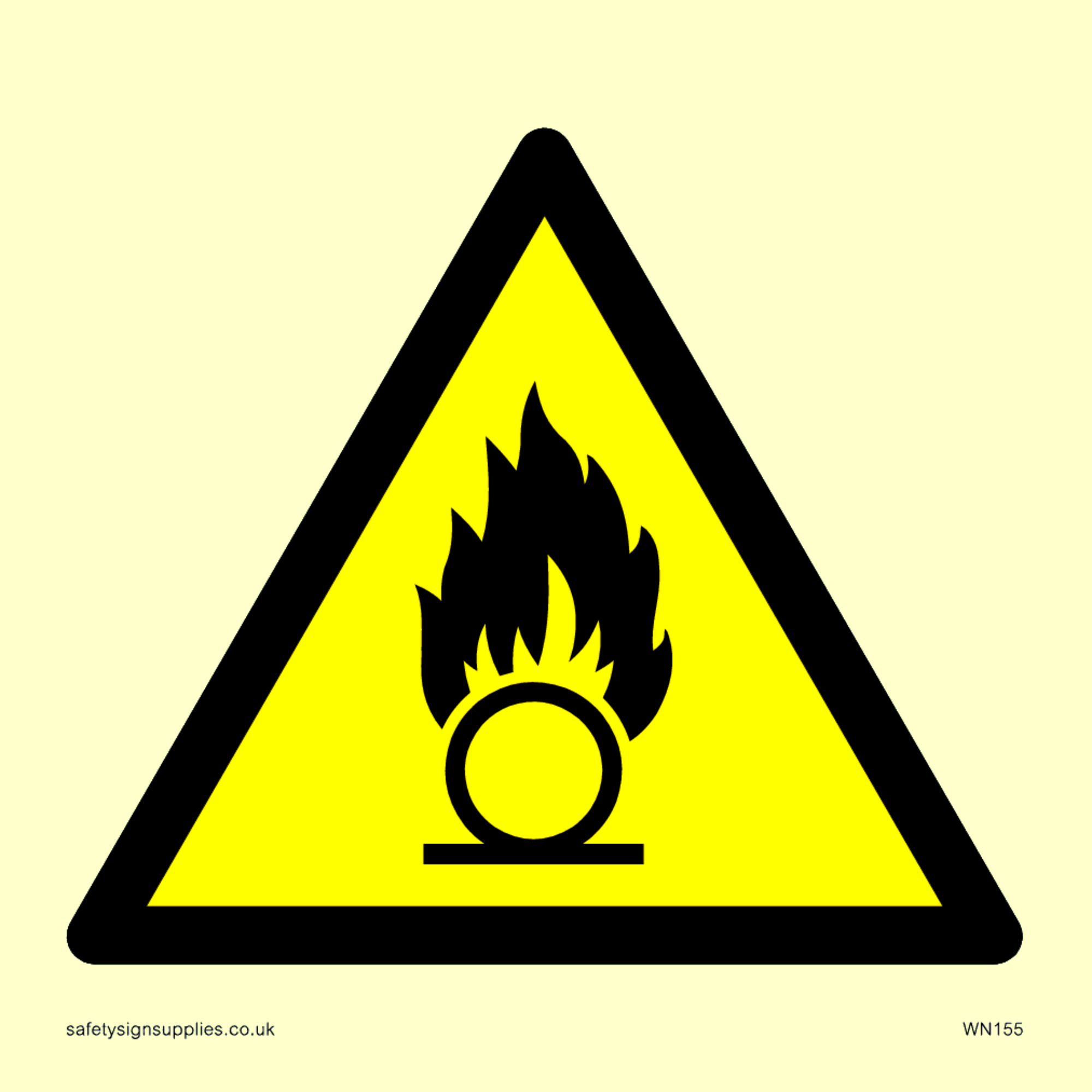 oxidising warning symbol only from Safety Sign Supplies