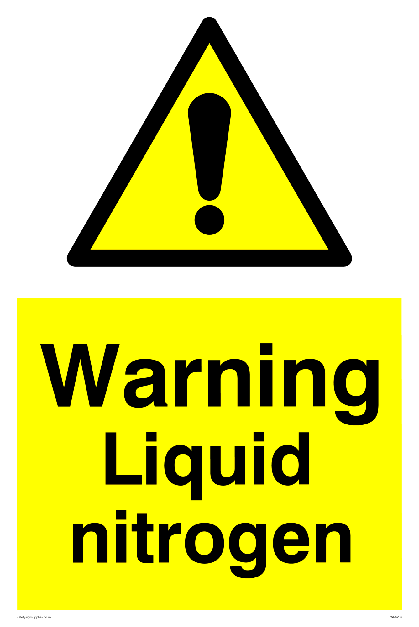 Liquid Nitrogen Warning sign from Safety Sign Supplies