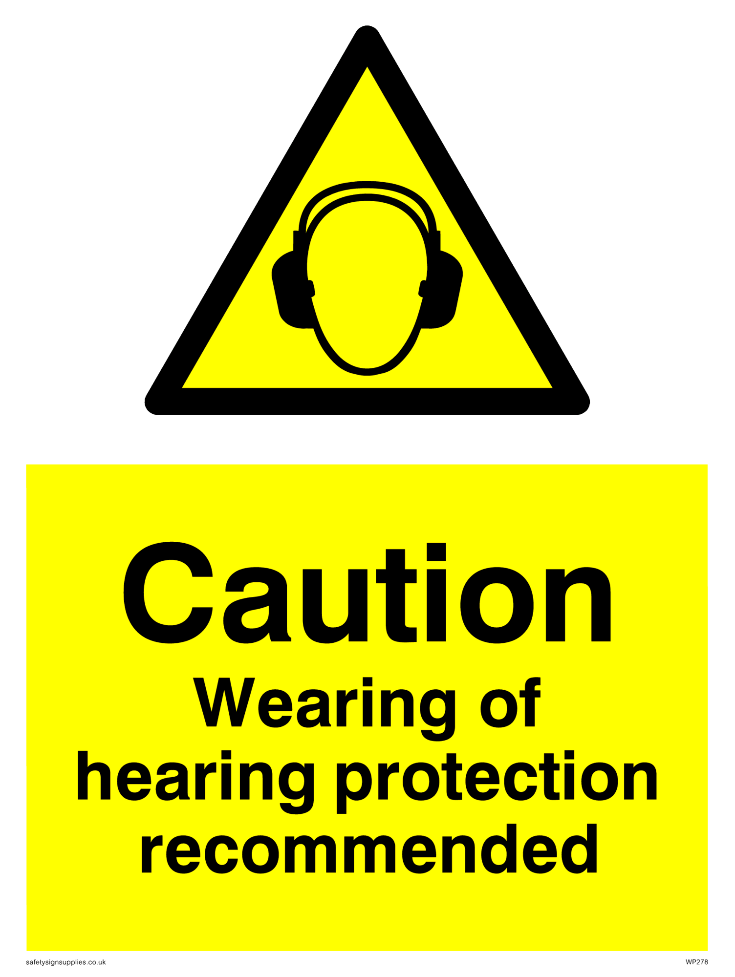 wearing of hearing protection from Safety Sign Supplies