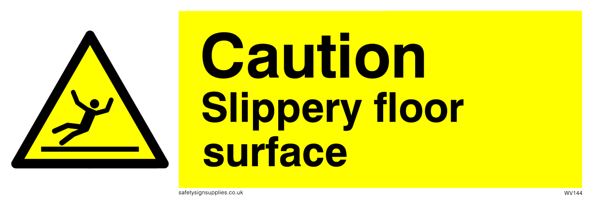 caution slippery floor surface from Safety Sign Supplies