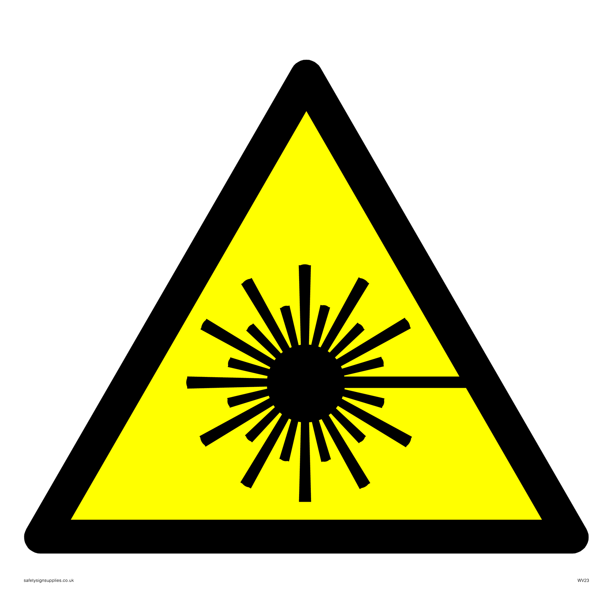 laser hazard warning symbol only from Safety Sign Supplies