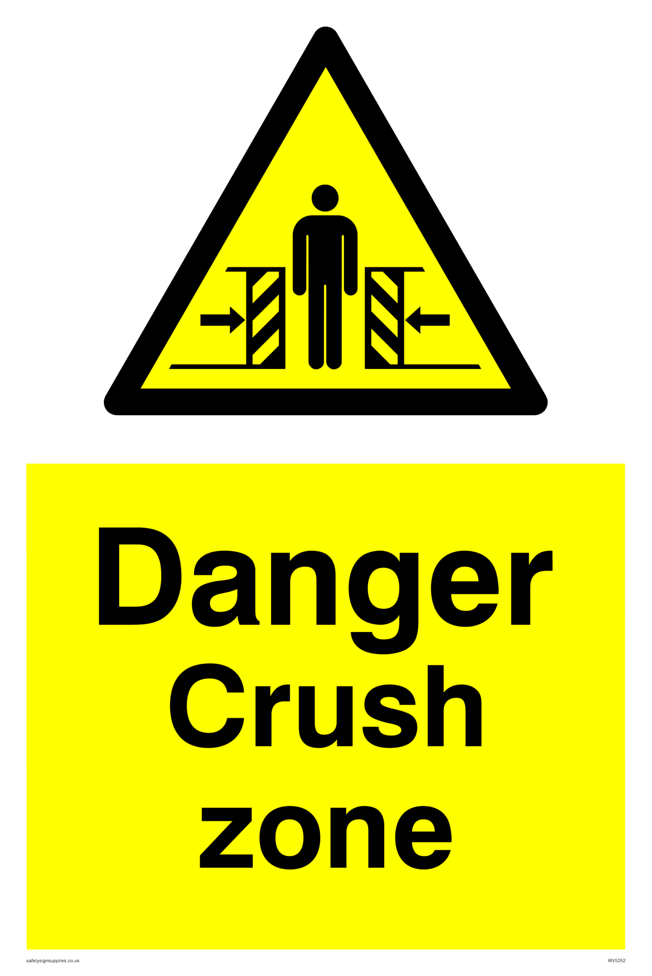 Danger Crush Zone from Safety Sign Supplies
