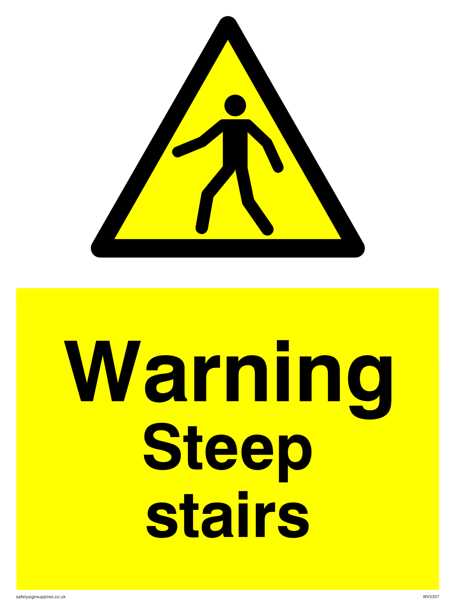 Warning Steep stairs from Safety Sign Supplies