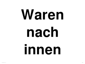 Waren nach innen