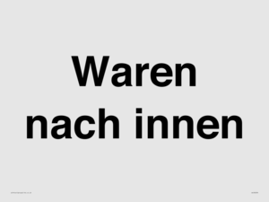 Waren nach innen