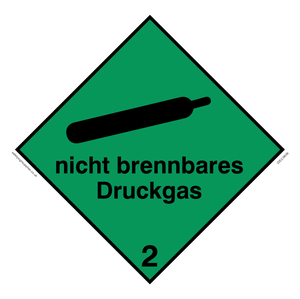 nicht brennbares Druckgas