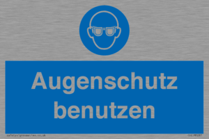 Augenschutz benutzen