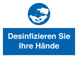 Desinfizieren Sie Ihre Hände