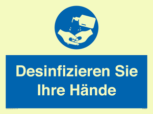 Desinfizieren Sie Ihre Hände