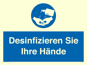 Desinfizieren Sie Ihre Hände