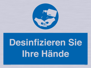 Desinfizieren Sie Ihre Hände