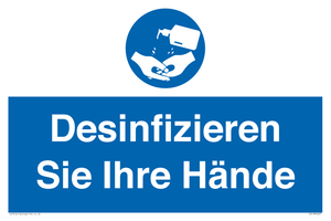 Desinfizieren Sie Ihre Hände