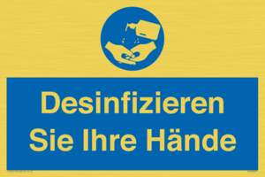 Desinfizieren Sie Ihre Hände