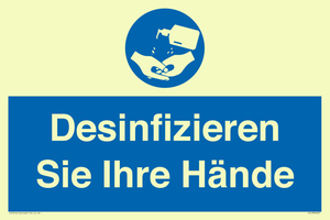 Desinfizieren Sie Ihre Hände