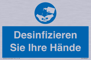 Desinfizieren Sie Ihre Hände