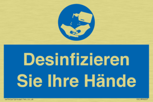 Desinfizieren Sie Ihre Hände
