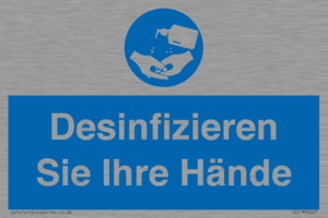 Desinfizieren Sie Ihre Hände