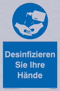 Desinfizieren Sie Ihre Hände