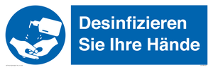 Desinfizieren Sie Ihre Hände