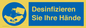 Desinfizieren Sie Ihre Hände