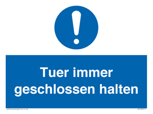 Tuer immer geschlossen halten