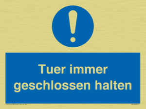 Tuer immer geschlossen halten