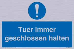 Tuer immer geschlossen halten