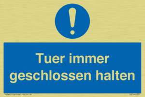 Tuer immer geschlossen halten