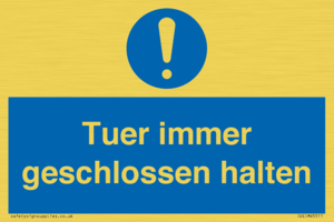 Tuer immer geschlossen halten