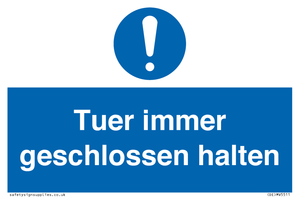 Tuer immer geschlossen halten