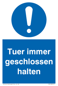 Tuer immer geschlossen halten