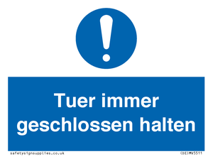 Tuer immer geschlossen halten