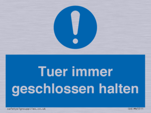 Tuer immer geschlossen halten