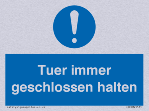 Tuer immer geschlossen halten