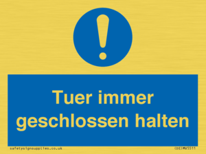 Tuer immer geschlossen halten