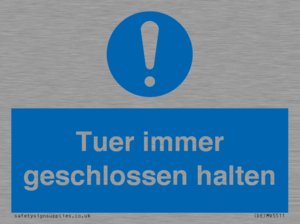 Tuer immer geschlossen halten