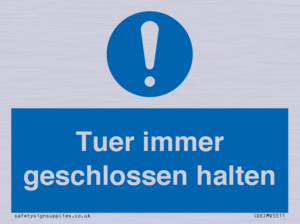 Tuer immer geschlossen halten