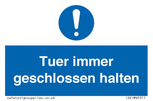 Tuer immer geschlossen halten