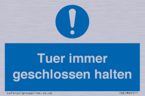 Tuer immer geschlossen halten