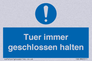 Tuer immer geschlossen halten