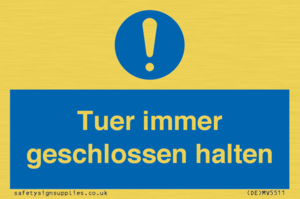 Tuer immer geschlossen halten